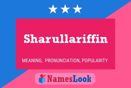 Sharullariffin Name Poster