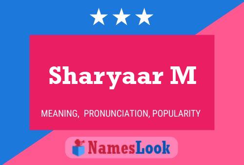 Sharyaar M Name Poster