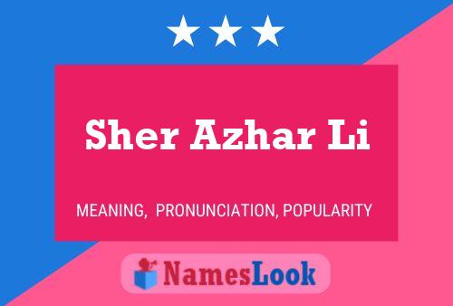 Sher Azhar Li Name Poster