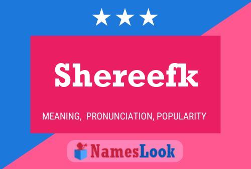 Shereefk Name Poster