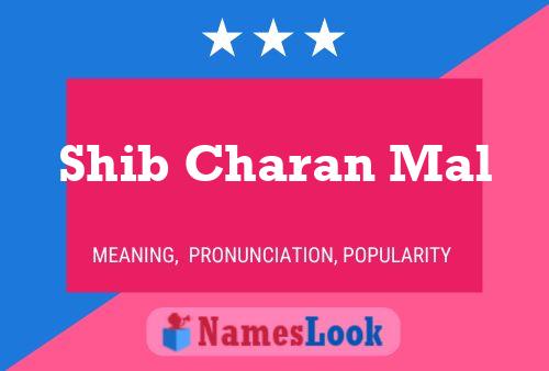 Shib Charan Mal Name Poster