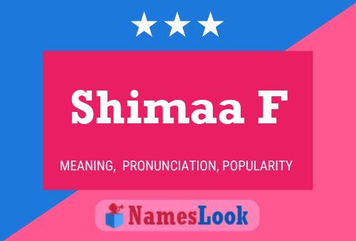 Shimaa F Name Poster