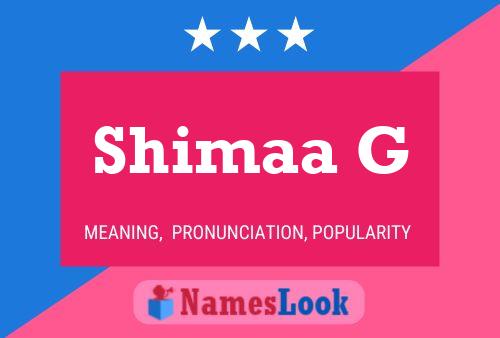 Shimaa G Name Poster