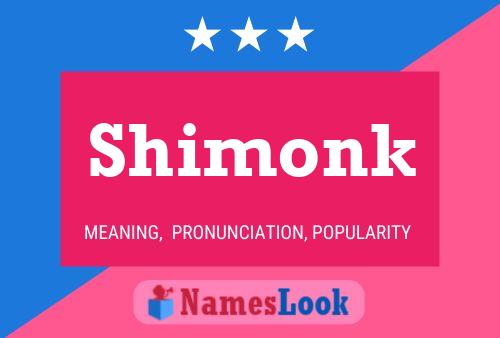 Shimonk Name Poster