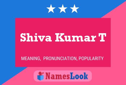 Shiva Kumar T Name Poster