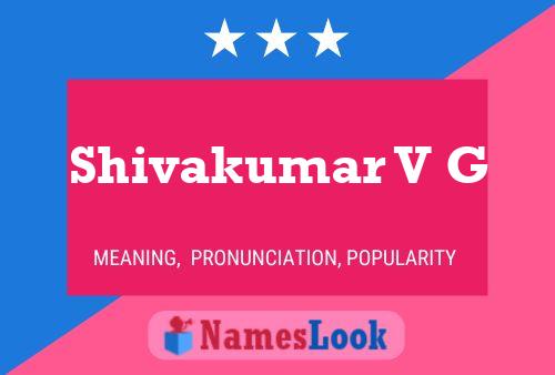 Shivakumar V G Name Poster