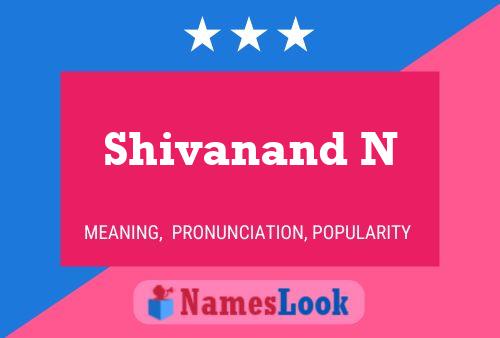 Shivanand N Name Poster