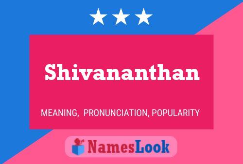 Shivananthan Name Poster