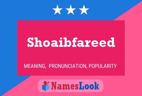 Shoaibfareed Name Poster