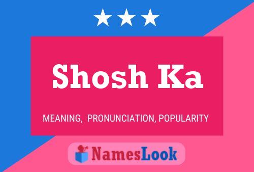 Shosh Ka Name Poster