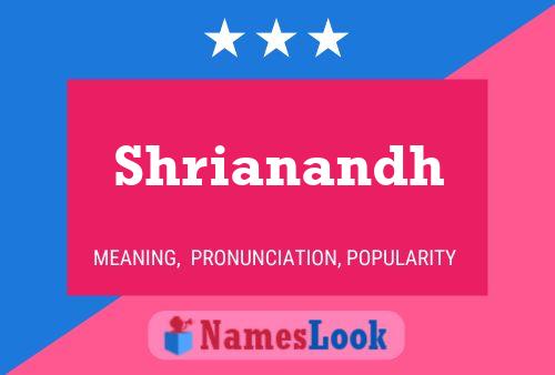 Shrianandh Name Poster