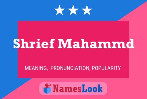 Shrief Mahammd Name Poster