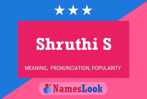 Shruthi S Name Poster