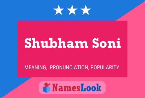 Shubham Soni Name Poster