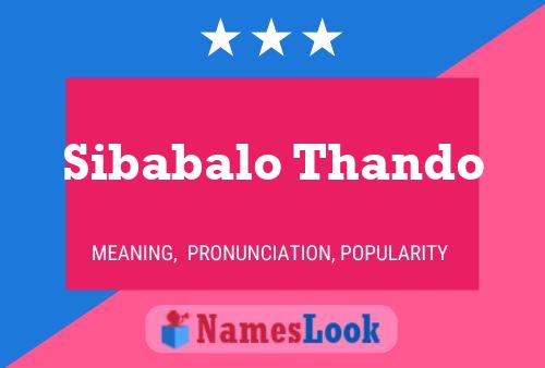 Sibabalo Thando Name Poster