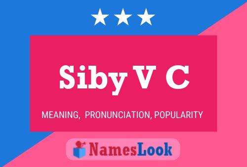 Siby V C Name Poster