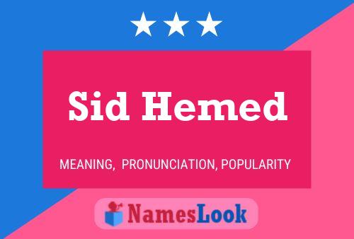 Sid Hemed Name Poster