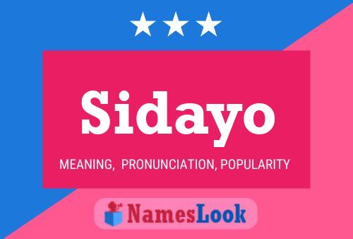 Sidayo Name Poster