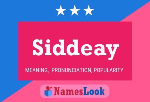 Siddeay Name Poster