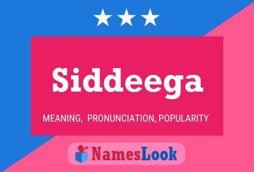 Siddeega Name Poster