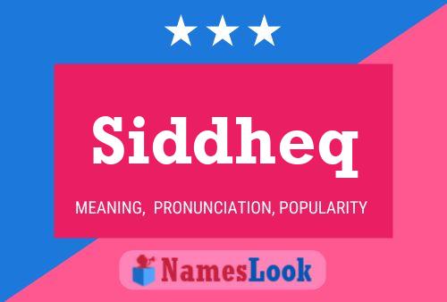 Siddheq Name Poster