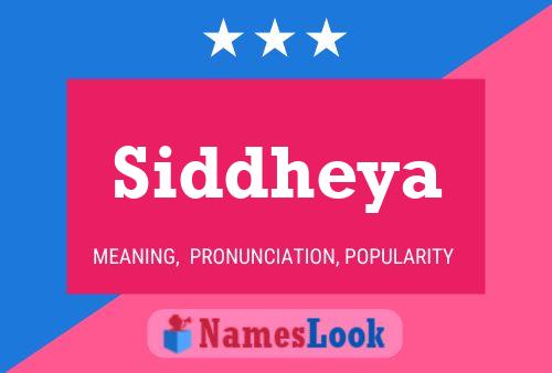 Siddheya Name Poster