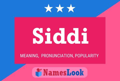 Siddi Name Poster