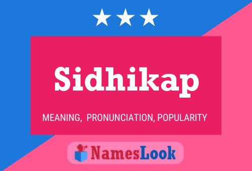 Sidhikap Name Poster