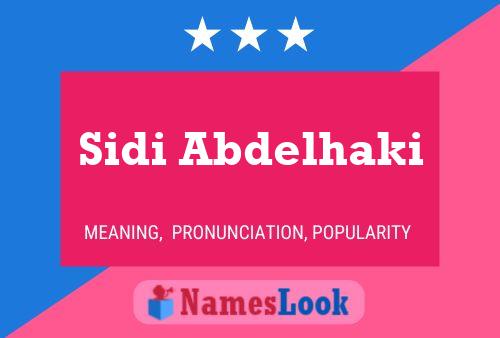 Sidi Abdelhaki Name Poster