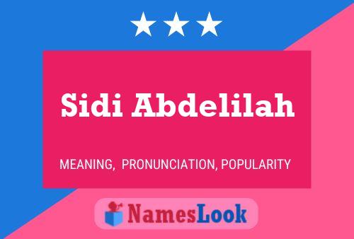 Sidi Abdelilah Name Poster