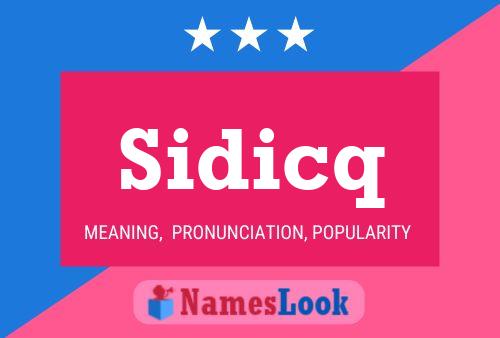 Sidicq Name Poster