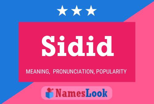 Sidid Name Poster