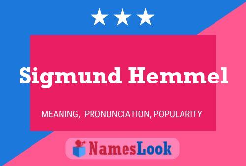 Sigmund Hemmel Name Poster