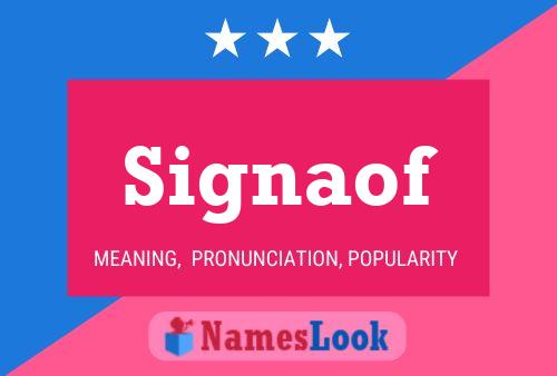 Signaof Name Poster