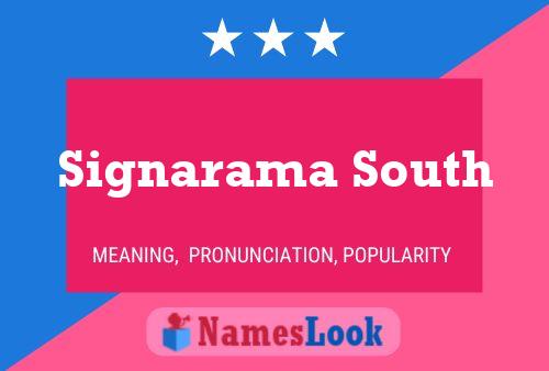 Signarama South Name Poster