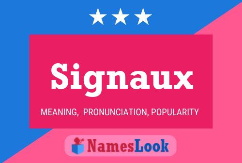 Signaux Name Poster