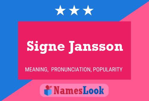 Signe Jansson Name Poster