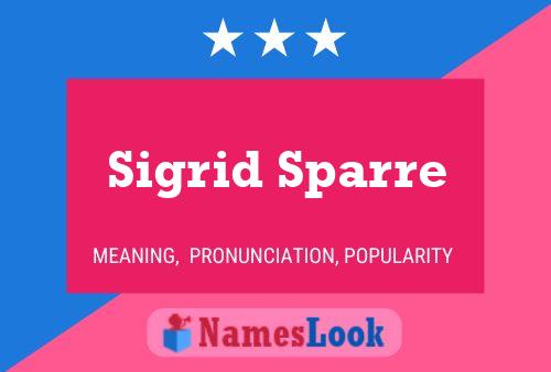 Sigrid Sparre Name Poster