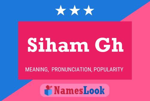 Siham Gh Name Poster