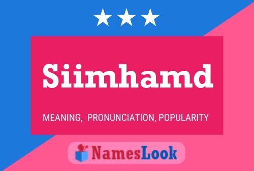 Siimhamd Name Poster