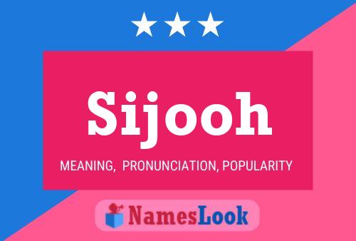 Sijooh Name Poster