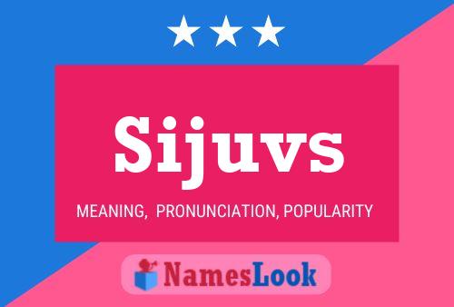 Sijuvs Name Poster