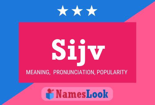 Sijv Name Poster