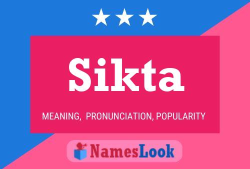 Sikta Name Poster