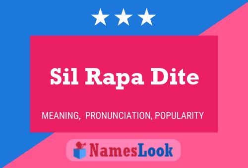 Sil Rapa Dite Name Poster