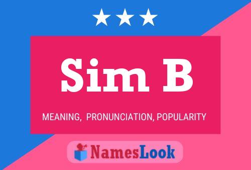 Sim B Name Poster