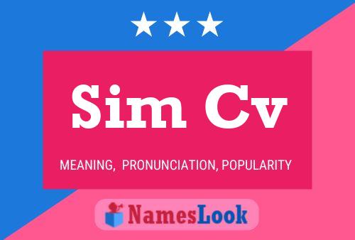 Sim Cv Name Poster