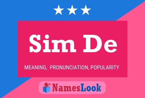 Sim De Name Poster