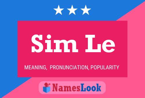 Sim Le Name Poster