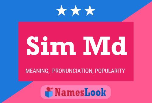 Sim Md Name Poster